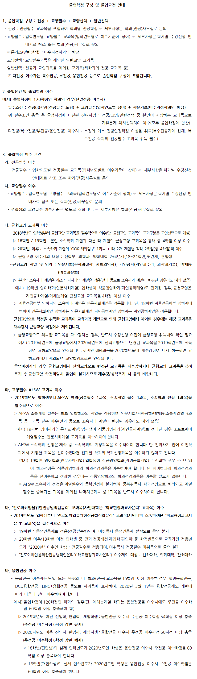 졸업학점 구성 및 졸업요건 안내.png