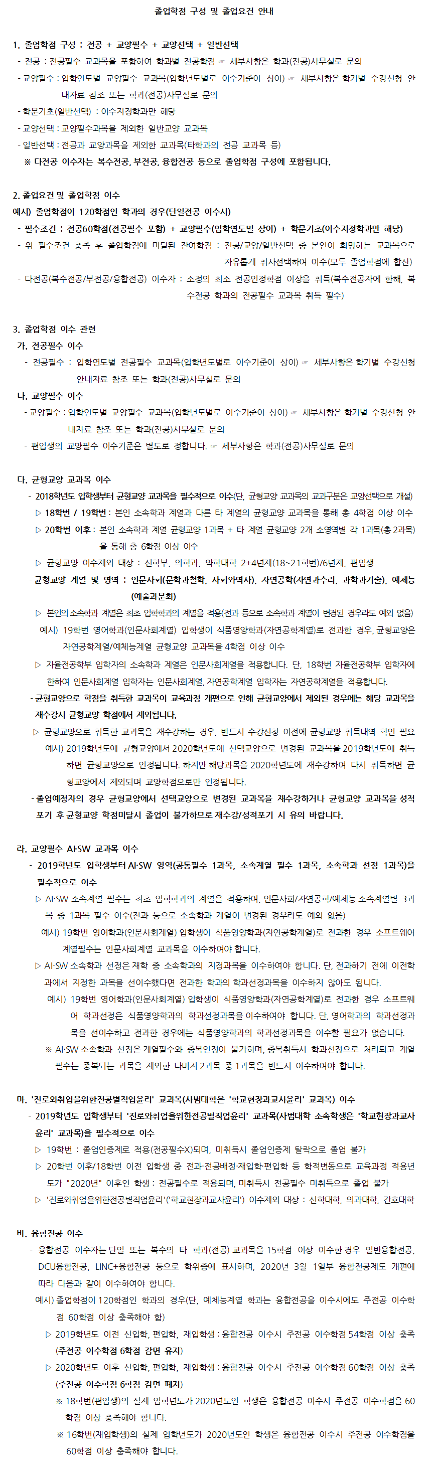 졸업학점 구성 및 졸업요건 안내.png